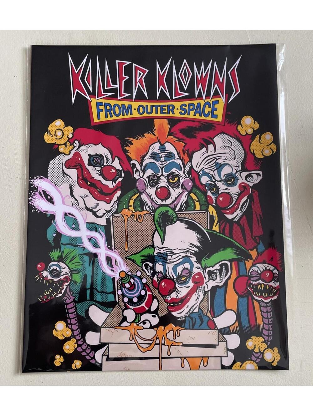 Killer Klowns From Outer Space Movie Poster Reprint 8.5x11 Sign VHS Vintage Type - Picture 1 of 1